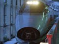 A photograph of the nose of a high speed train.