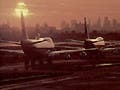 Aircraft in a queue.