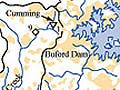 A map of the Chattahoochee River and its surrounding watersheds.