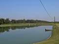 Two water treatment ponds.