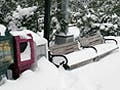 Photograph of Concord commuter rail station in winter.