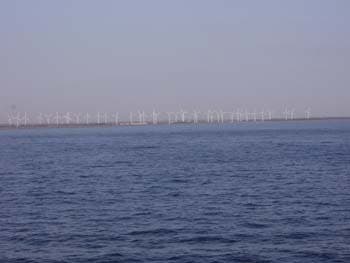 Windmills on the harbor.