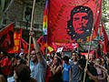  Photograph of protesters in Argentina. 