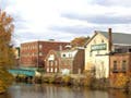 An image from the bridge on Main Street in Medford.