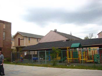 Playground cleanup was a class priority.