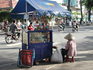 A street in Ho Chi Minh City, Vietnam.