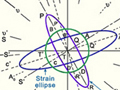 Figure showing strain ellipse and reciprocal strain ellipse.