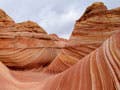 A photograph of Coyote Buttes, a red-rock formation.