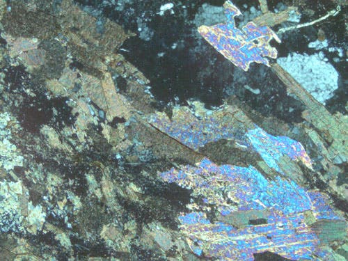 Sample MU-65, view 2, under crossed polarized light.