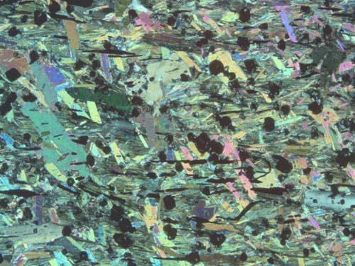 Sample MU-2H under crossed polarized light.