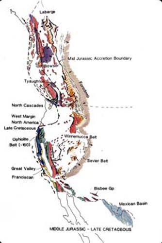 Middle Jurassic-late Cretaceous.