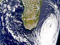 Satellite photo of Tropical Cyclone Dina near Madagascar.