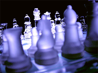 A chess game.