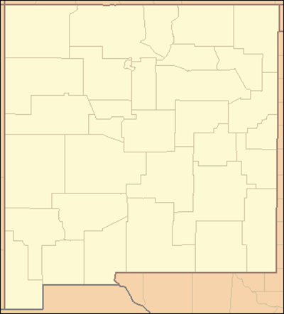 Map showing the outlines of New Mexico's counties.