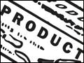 A drawing of a salesman holding a box marked "product."