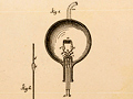 Drawing of the Incandescent Light Bulb by Thomas Edison.