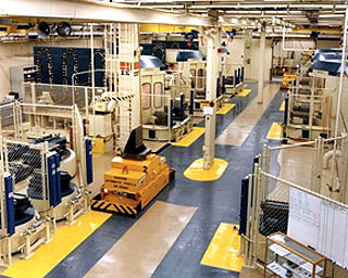 A photograph of a manufacturing center.