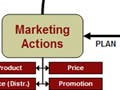 Diagram showing consumer behavior, measures, and marketing actions.
