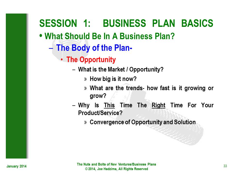 1.1 Slide 35b | Nuts And Bolts Of Business Plans | Sloan School Of ...