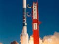 Photo of a Delta II Rocket launch.