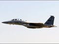 An F-15E Strike Eagle in flight.
