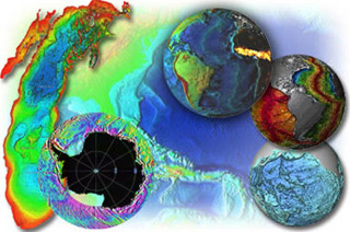 A montage of multi-colored globes.