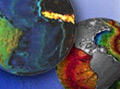 A montage of multi-colored globes.