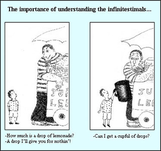 A cartoon that demonstrates the importance of understanding the infinitestimals.