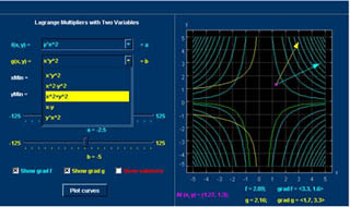 Screenshot of Mathlet from the d'Arbeloff Interactive Math Project.