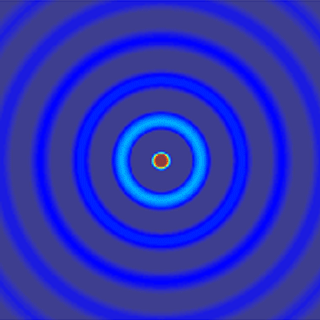 Animated image of spherical waves coming from a point source.
