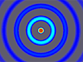 Animated image of spherical waves coming from a point source.