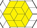 Rhombille tiling. Each rhombus has two 60° and two 120° angles.