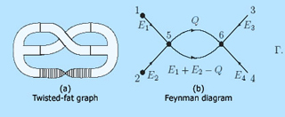 Two figures: a Twisted-fat graph and a Feynman diagram.