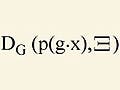 A mathematical equation.