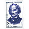 Image of a postage stamp with a portrait of the French mathematician Lagrange.