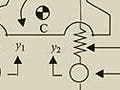 Conceptual diagram of a car's suspension.