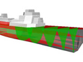 Computer-generated model of a ship.
