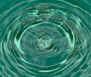 Photo of ripples in water.