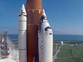 Photo of space shuttle launch.