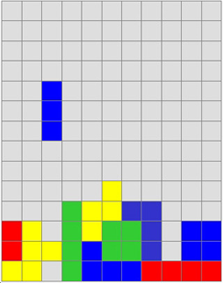 Diagram of the game Tetris.