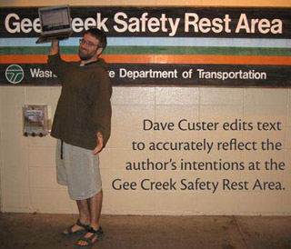 Photograph of instructor Dave Custer at the 'Geeeek' Safety Area.