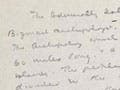 Draft from a page of Margaret Mead's Growing Up in New Guinea.