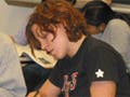 A series of photos as an animated gif of the students in class.
