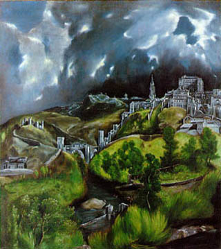 Image of View of Toledo, oil on canvas, by El Greco, 1597.