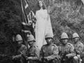 A photograph of soldiers defending Lady Liberty.
