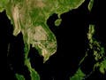 Satellite image of Southeast Asia.