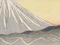 Japanese woodblock print of Mt. Fuji, circa 1850.