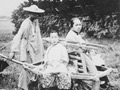 Image of China passenger wheelbarrows.