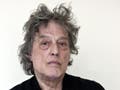 Photograph of the playwright Sir Tom Stoppard at a rehearsal for a new play.