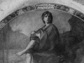 A black and white photograph of a painting entitled 'Lyric poetry; The boy of Winander.'